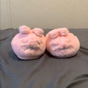 Pink bunny slippers